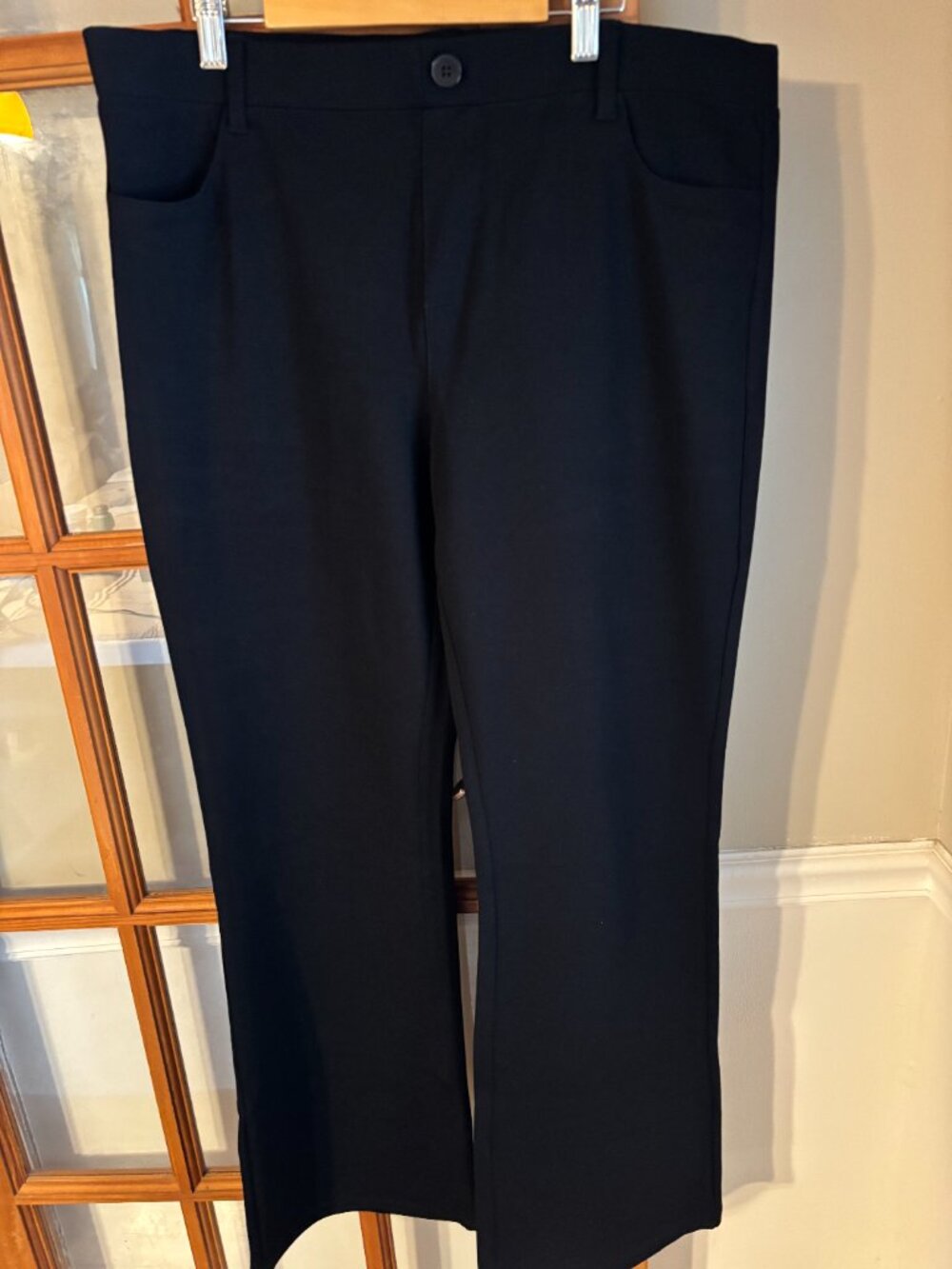 Stelle Black pull on dress pants with wide leg SZ: XL
